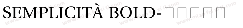 Semplicità Bold字体转换